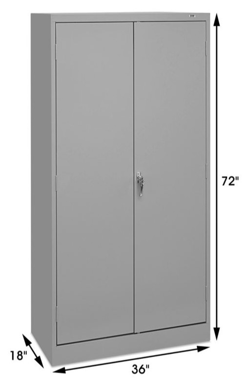 Reuzeit Uline Industrial Cabinet 36 X 18 X 72 Assembled Gray Heavy Gauge Steel Construction