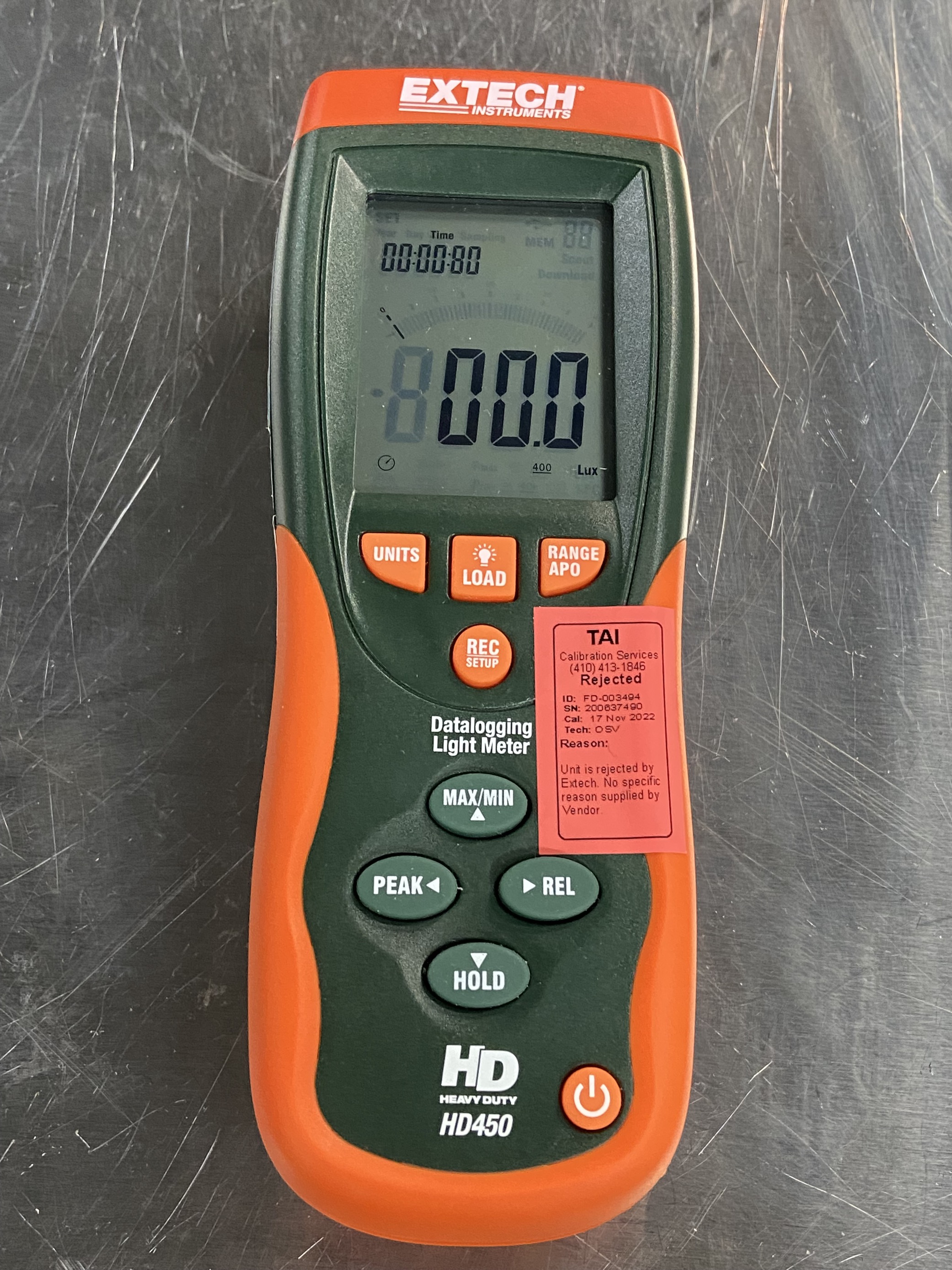 REUZEit Extech Instruments HD450 Heavy Duty Datalogging Light Meter